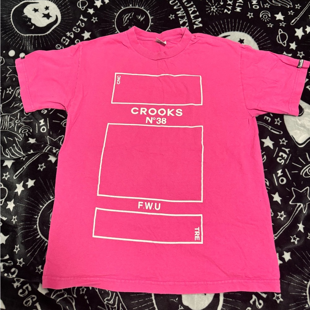 Crooks & Castles Pink Graphic Tee